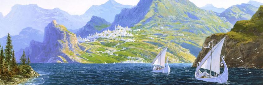 God's land in the Silmarillion, illustration by Ted Nasmith