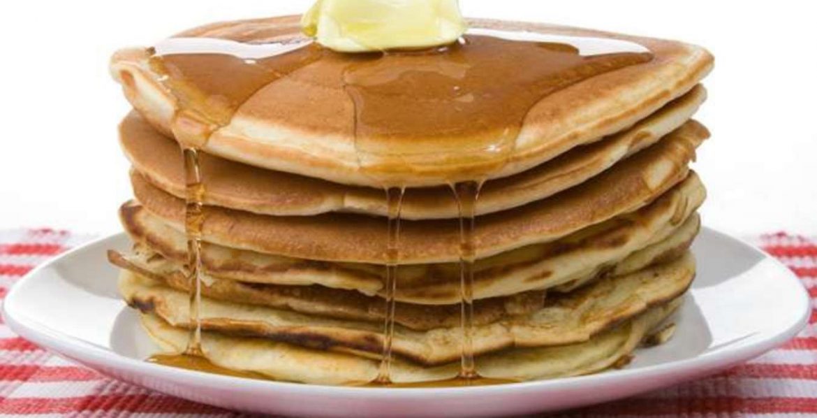 Pancakes for a typical American breakfast