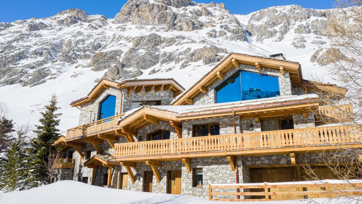 Val d'Isere, in the French Alps, and its beautiful chalets